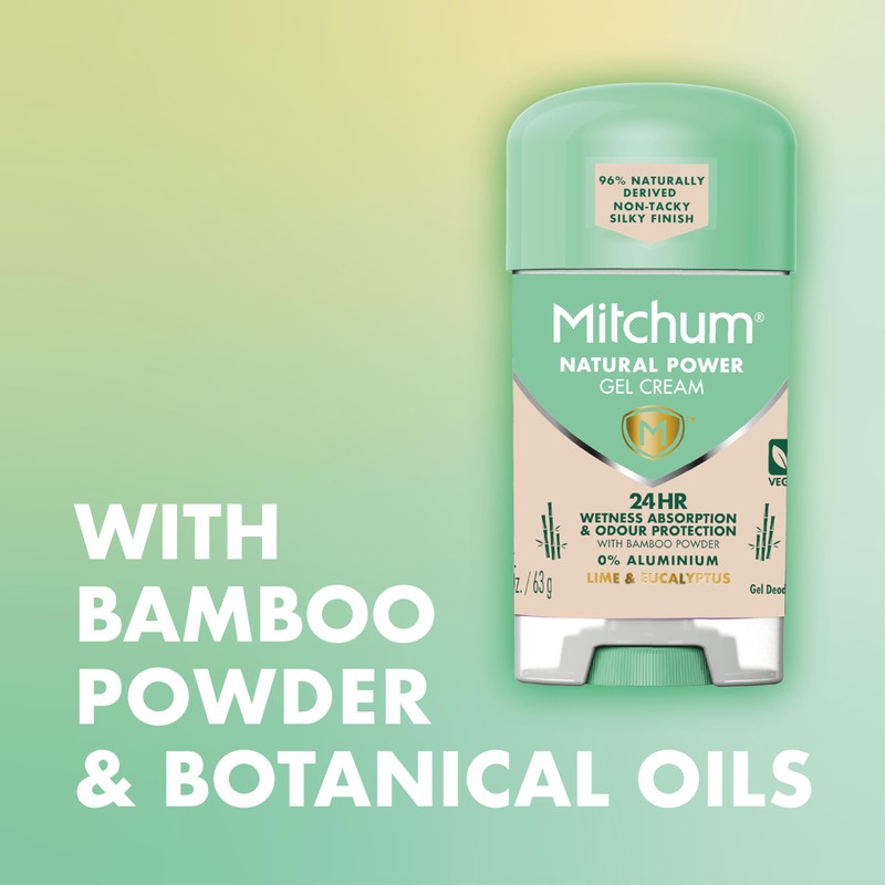 Mitchum Women's Natural Power Gel Cream Lime Eucalyptus