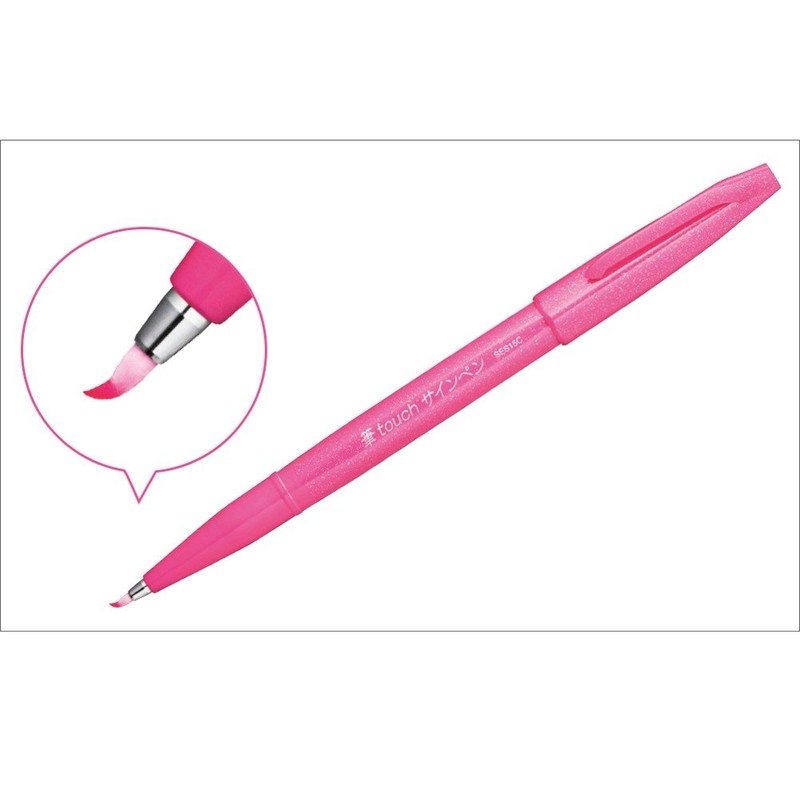 Pentel Fude Touch Sign Pen, Gray, Felt Pen Like Brush