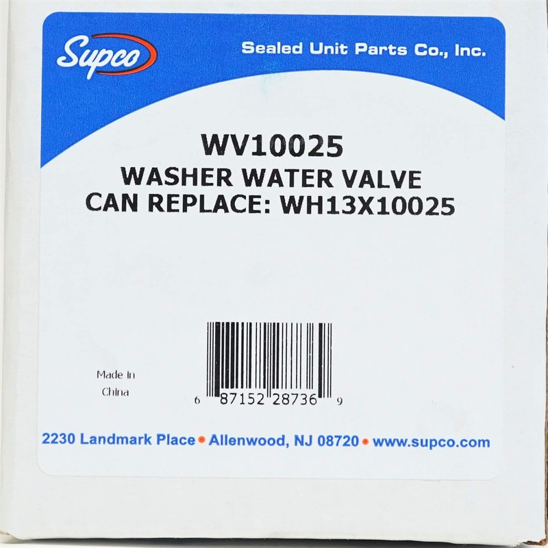 Supco WV10025 Washing Machine Water Inlet Valve Replacement for GE