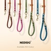 Midog Leather Leash for Dogs 6ft, Adjustable Hands Free Dog
