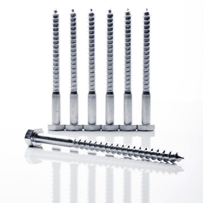 Offgridtec Hexagon Stainless Steel Wood Screws M8 DIN571 Length 70