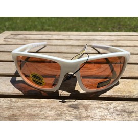 Maxx HD Sunglasses Retro 2.0 white brown golf fishing driving lens A1