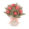 Apricot Lamb Tulip Bouquet Bouquet Flower Plush Toys for Children, Soft Cute Cuddly Toy for Baby Girls and Boys, Fluffy Tulip Bouquet Flower Red 30 cm