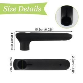 UFURMATE Door Handle Covers, 2Pcs Silicone Handle Gloves Cute Mask Design Safety Doors Knob Cover Anti-Static Knob Protector for Flat Square Door Levers (Black)