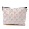 QGFM Coquette Blue Bow Rose Floral Makeup Bag, Coquette Pink