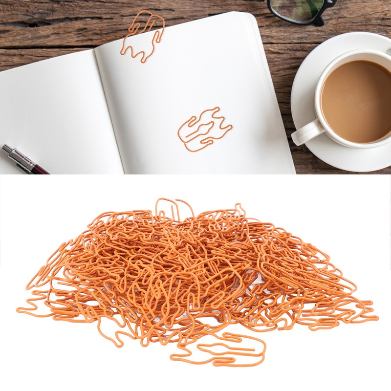 100pcs Paper Clips Cute Duck Shaped Decorative Metal Paperclips with