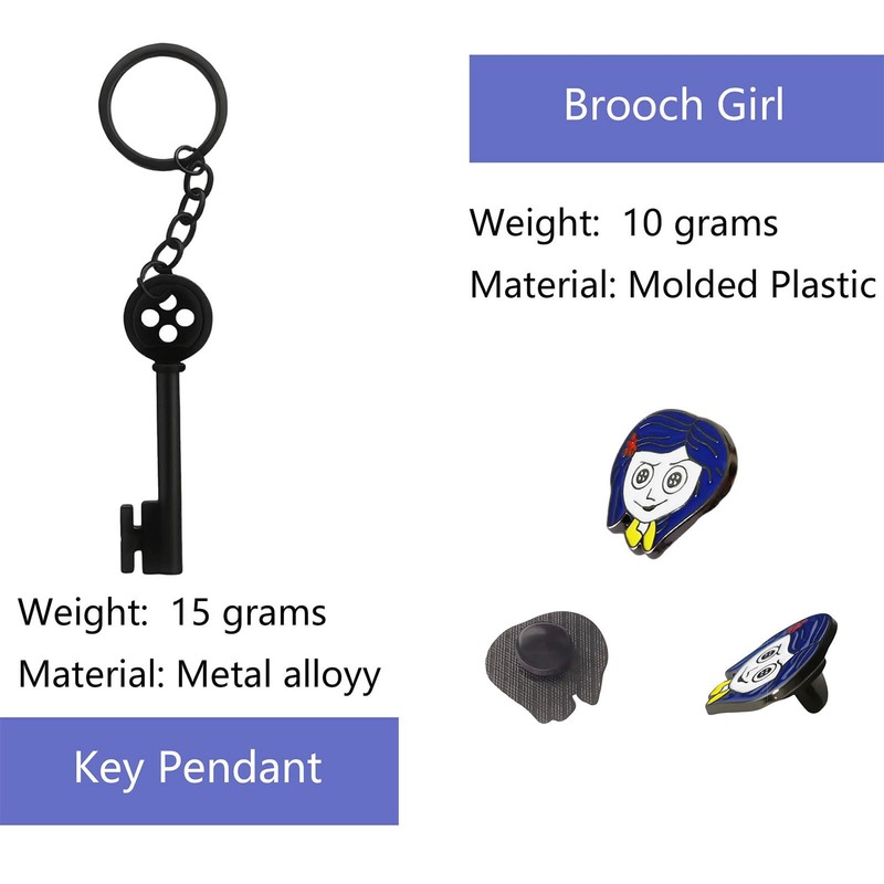 5-Piece Cosplay Accessory Set Fit for Coraline