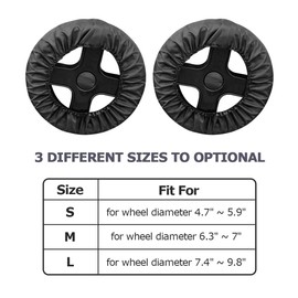 Baby Stroller Wheel Cover - Noise Reducing & Anti-Scratch Cart Wheel Tire Protectors Accessories, 2 Pcs (L)