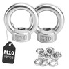 12 Stück Ringmutter M10, 304 Edelstahl Ringmutter, Gewinde Ösenmutter Hebegeräte