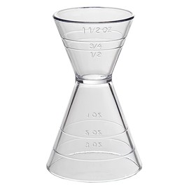 Double Jigger Measuring Cup, Clear Acrylic, 1.5oz/3oz Capacity