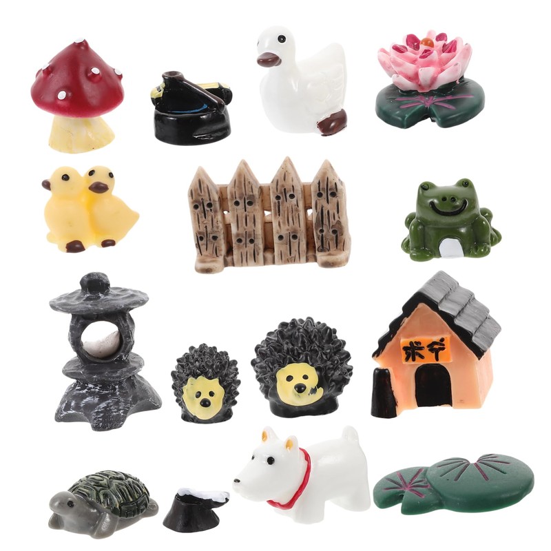 Totority 15 Sets Realistic Animal Figurines Creative Animal Models for