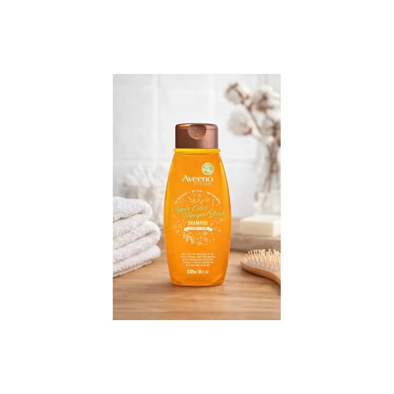 Aveeno Shampoo Apple Cider Vinegar Blend, Clarify & Shine, sin