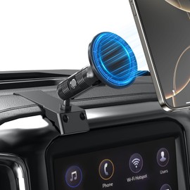 Magnetic Phone Mount Compatible with 2019-2026 Chevy Silverado HD, 2019-2021 GMC Sierra 1500 & 2020-2023 Sierra HD with 7"/8" Display, Metal Phone Holder Cradles Bracket Stand for All Smartphones