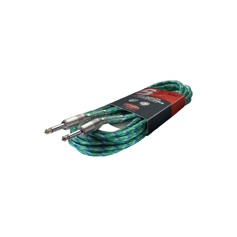 Stagg 20 pies. S-Series, cable de instrumentos de tweed clásico