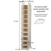 Household Essentials Hanging Shoe Organizer, 10 Wide Cubbies with Cedarline