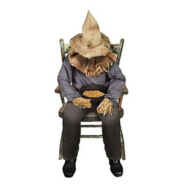 Sitting Scarecrow Animated Prop
