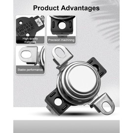 Dryer Thermostat Compatible with Whirlpool Maytag 7MMGD6630HC0 7MMGD6630HW0 7MMGDB835EW0 Replace WP3391912 3391912 526280 AH345064 EA345064 PS345064