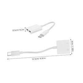 OSALADI Dual Type-c to Audio Adapter with Charging Port Portable Headphone and Charging Splitter for Seamless Audio Playback The Go