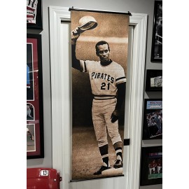 RARE Roberto Clemente Pittsburgh Pirates Scroll Banner Sign 21x60 XL Poster HOF