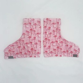 Ice Skates Boot Covers for Size Free Figure Skates (Flamingo)