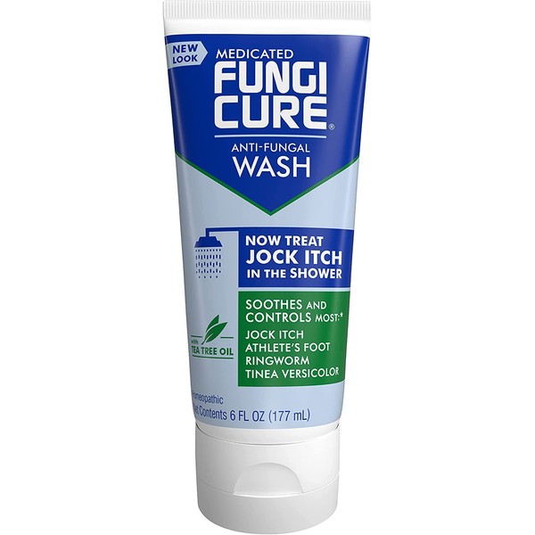 FungiCure Medicated Anti-Fungal Jock Itch Wash - Treat Jock Itch in The Shower- 6 Fl Oz (Pack of 2)
