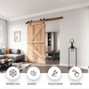 EaseLife 7.5FT Bypass Double Sliding Barn Door Hardware Kit,Single Track,