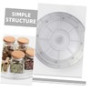 MAGICLULU 2pcs Transparent Acrylic Turntable Rotating Spice Holder for Kitchen