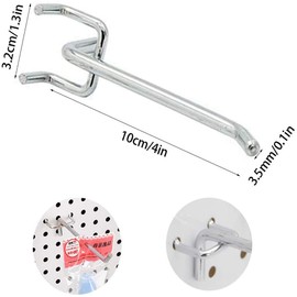 Youery 50 Pack Pegboard Hooks,Pegboard Wall Slat Clips for Retail Display Store,Garage and Workshop Organizer Single Mesh Pegboard Hook Holders for Various Tools