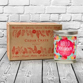 Hello Neighbor - New Home Candles Gifts, Housewarming Gifts for New Home, Welcome Home Gift Ideas, New Neighbor Present, Friendship Presents, Christmas, Hostess Gift, Poured in USA, 100% Soy Wax