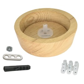 Wooden Junction Box 85 x 28 mm Made of Oak Wood with Accessories and Lustre Clamp Ceiling Box Canopy