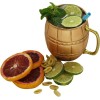 Livevie Moscow Mule Mug Handcrafted Barrel Style with Embelished Handles