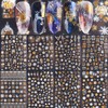 LANODO 8 Pieces Nail Stickers Beautiful 3D Snow Flower Nail