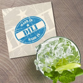 Unbranded Made In Dili Grunge Travel 4'' X 4'' Square Wooden Coaster