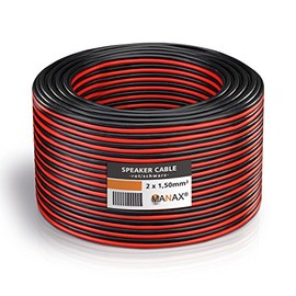 MANAX® Loudspeaker Cable 2 x 1.5 mm² Red/Black 20 m Ring