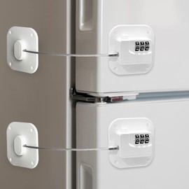 Fridge Lock Refrigerator Freezer Childproof Locks for Cabinets and Drawers Easy Install No Keys Needed Combo Lock Multifunctional Child Safety Cabinet Locks