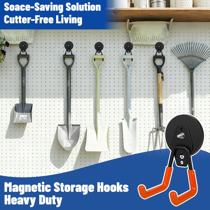 Xiuouix Heavy Duty Garage Magnetic Hooks 4 Pack - Neodymium