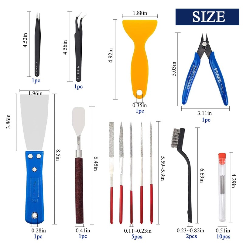 Lankki 23Pcs 3D Printer Tool Kit, 3D Printer Accessories Removal