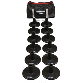 Uber Soccer Weighted Bases for Agility Poles Training Set - Rubber - Set of 12