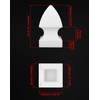 QWORK 4 Pack 5" Vinyl Fence Post Cap in Gothic