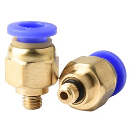 Set of 4 6 mm M5 PT Male Thread Straight Push to Connect Fittings Insert Hose Pneumatic Quick Connector