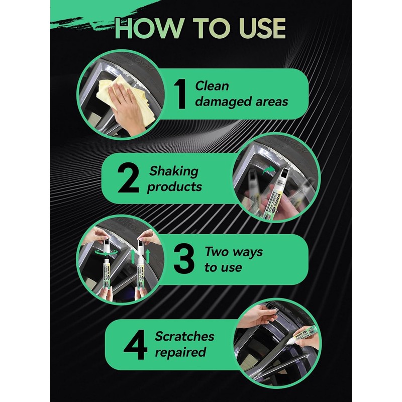 Pintura para Retoques de Llantas Negras Brillantes para Jeep y