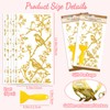 Peacoblue Gold Branches, Birds Rub On Transfers for Furniture 6"x12"