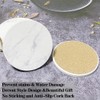 White Coasters,Geichan Coasters Set of 6, Ceramic Marble Coaster with