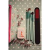Full Colour Large Glass Nail File with Velvet Bag, Real