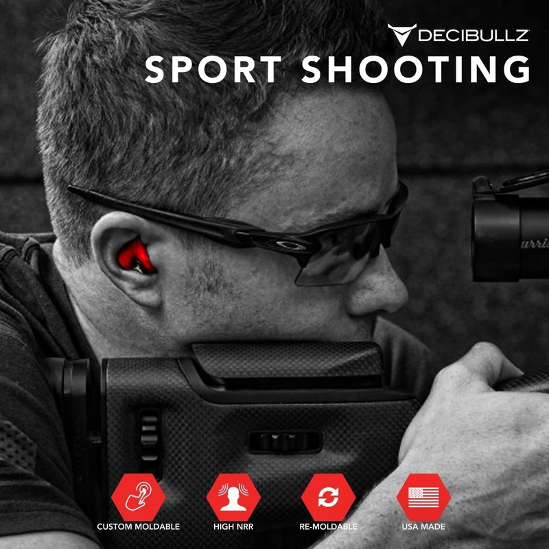 Decibullz - Custom Molded Earplugs, 31dB Highest NRR, Comfortable Hearing
