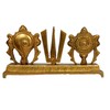Purpledip Brass Idol Tirupathi Balaji Shankh Chakra Tilak: Padmanabha Swami