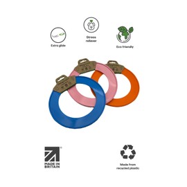 Chewtopia Throw Ring Flying Ring, Frisbee Dog Toy, Flexible and Bright Colour, Made in the UK Fetch Toy, Made From Recycled Plastics, Outdoor Dog Toy