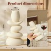 Faux Pebble Candlestick Holders Set of 2, Modern Candle Stick