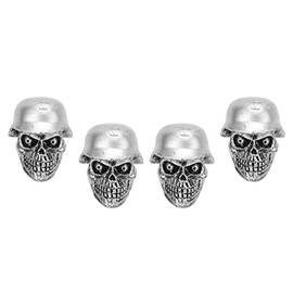 Tapones de válvula de neumático , resistentes al desgaste , tipo calavera , universal , con anillo de goma para coches , bicicletas , SUV , camiones ,