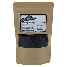 Tellicherry Pepper Hand Harvested Malabar Coast/India 100g in Resealable Bag